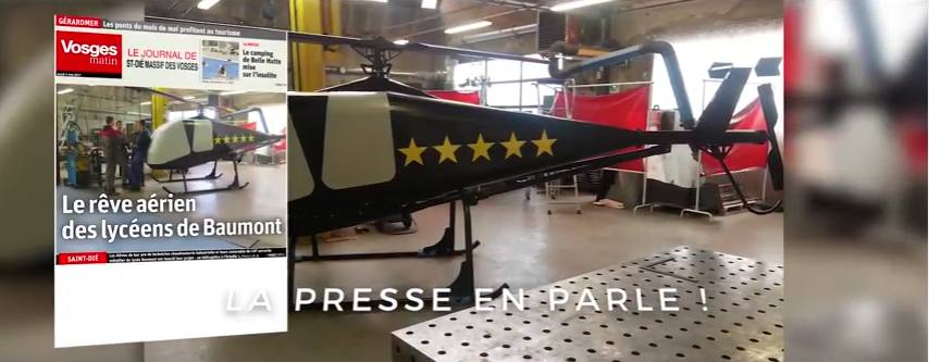 Vosges Matin parle de l'hélicoptère de Plus que PRO